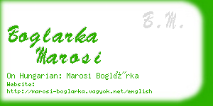 boglarka marosi business card